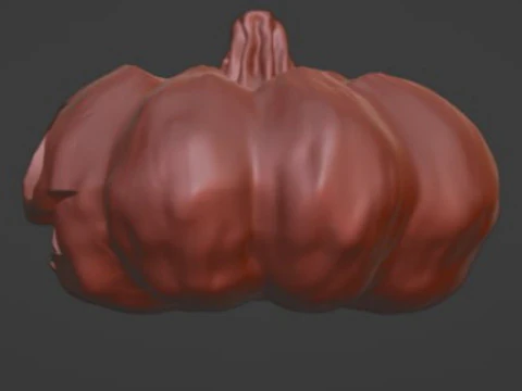 Pumpkin STL key block 3D Print Model