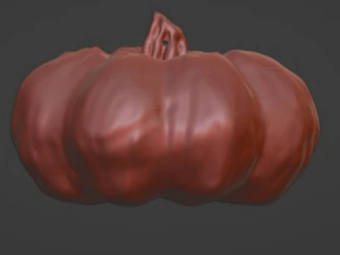 Pumpkin STL key block 3D Print Model