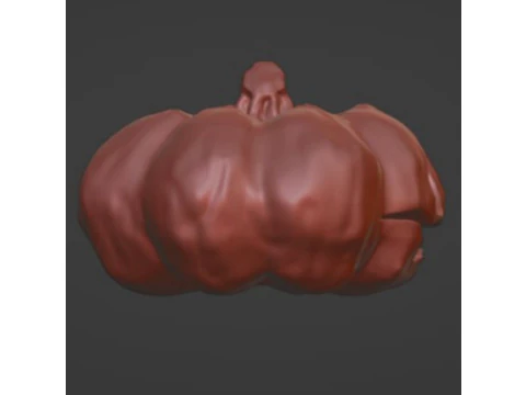 Pumpkin STL key block 3D Print Model