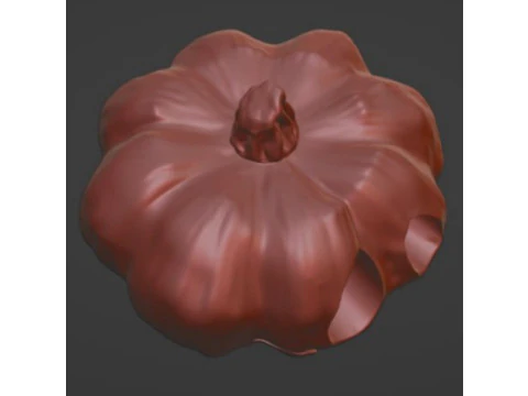 Pumpkin STL key block 3D Print Model