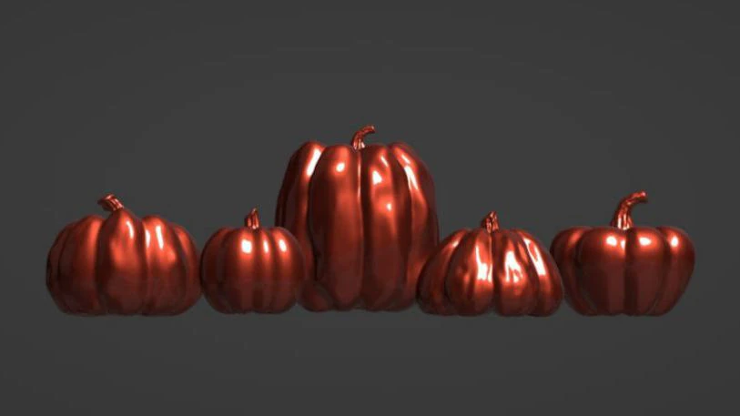 Pumpkin STl 3D Print Model .c4d .max .obj .3ds .fbx .stl .blend