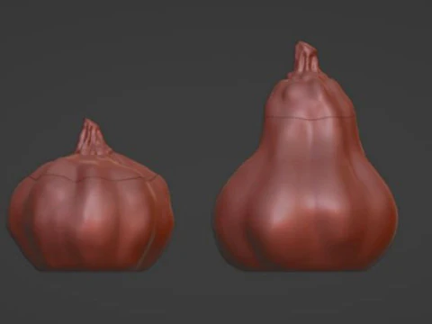 Jarra de abóbora pronta, arquivo STL Jarra para especiarias Modelo de Impressão 3D