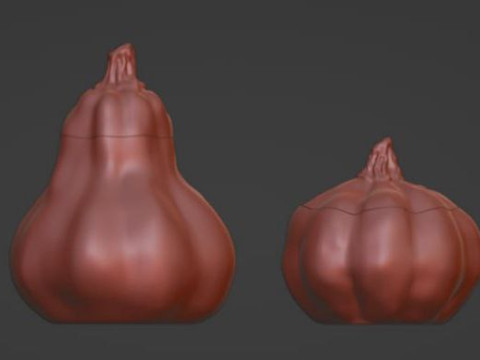 Pumpkin jar ready STL file Jar for spices 3D-Druckmodell