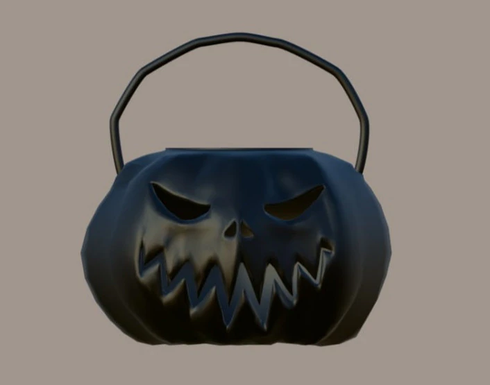 Jack-o-lantern pumpkin basket stl file 3D Print Model .c4d .max .obj .3ds .fbx .stl .blend