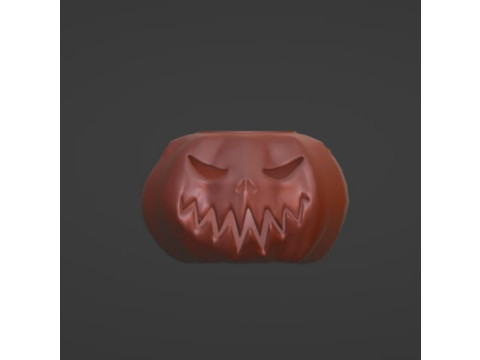 Jack-o-lantern pumpkin basket stl file 3D Baskı Modeli