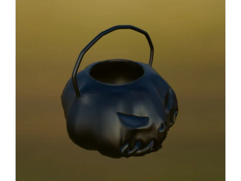 Jack-o-lantern pumpkin basket stl file 3D Print Model