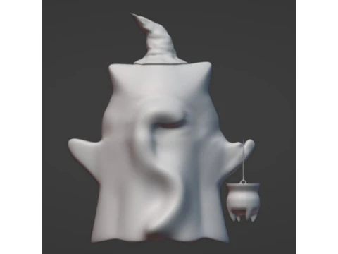 Ghost cat in hat stl file 3D Print Model