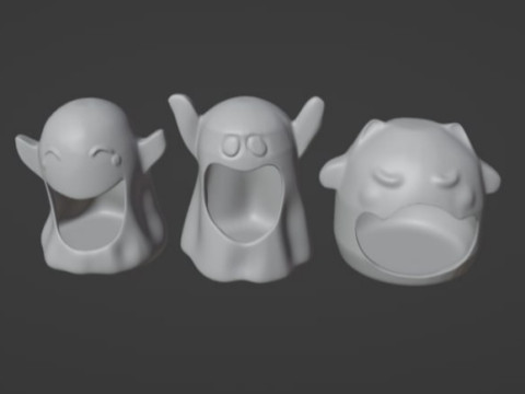 Three ghosts the cleavers or the bowl stl file 3D Принт Модель