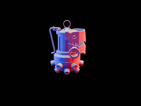 of Jinx grenade with jaws 3D Baskı Modeli