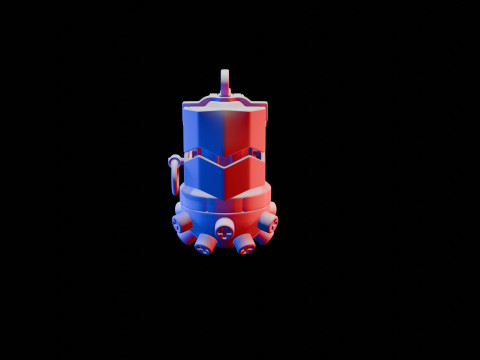 of Jinx grenade with jaws 3D Baskı Modeli