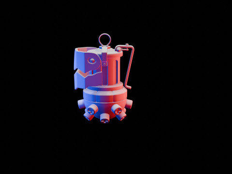 of Jinx grenade with jaws 3D Baskı Modeli