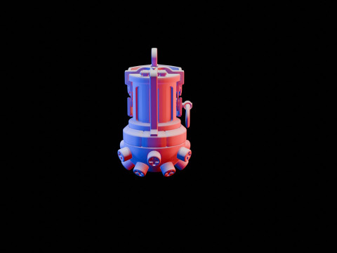 of Jinx grenade with jaws 3D Baskı Modeli