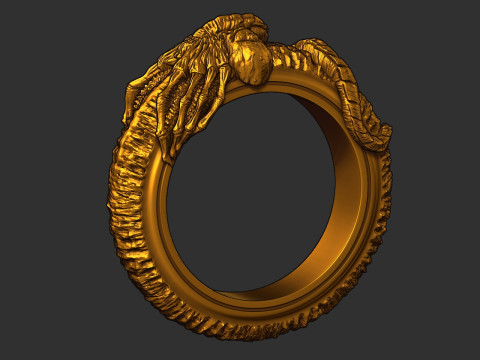 Facehugger ring 3D print model 3D Print Model