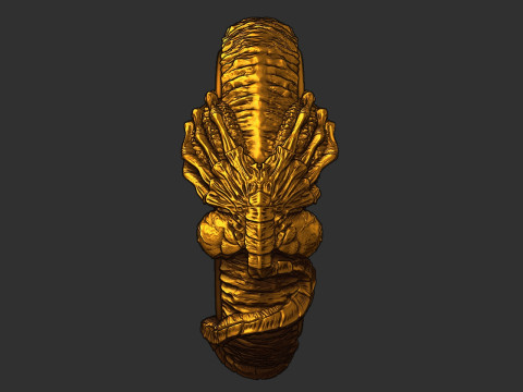Facehugger ring 3D print model 3D Print Model