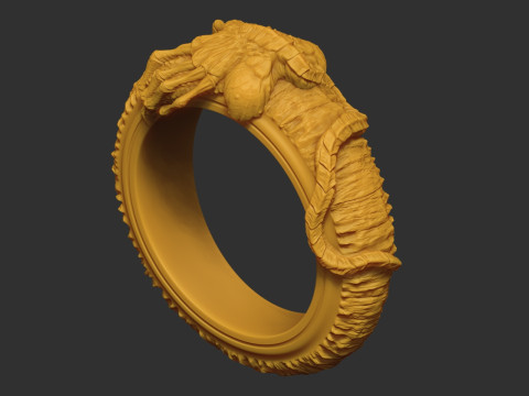 Facehugger ring 3D print model 3D Print Model