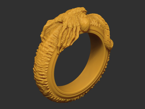 Facehugger ring 3D print model 3D Print Model