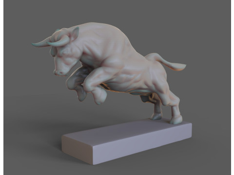 Angry bull 3D print model Modelo de impresión 3D