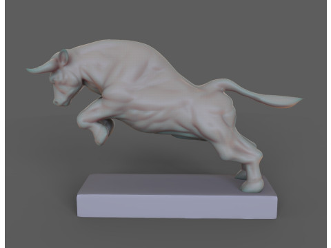 Angry bull 3D print model 3D-Druckmodell