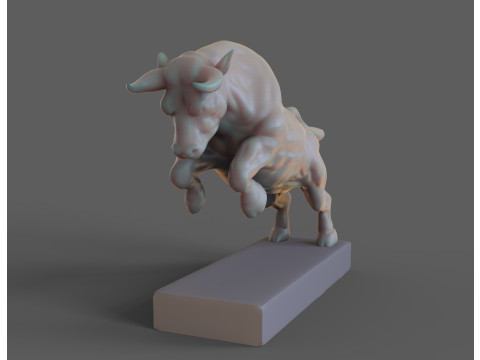 Angry bull 3D print model 3D-Druckmodell