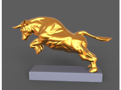 Angry bull 3D print model 3D-Druckmodell