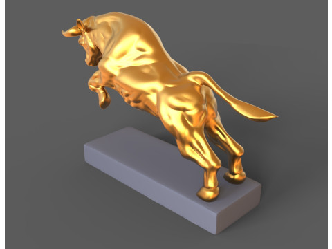 Angry bull 3D print model 3D-Druckmodell