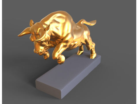 Angry bull 3D print model 3D-Druckmodell