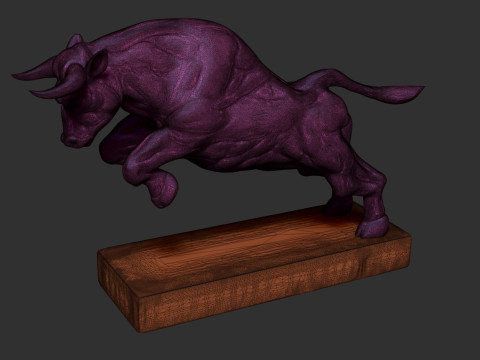 Angry bull 3D print model 3D-Druckmodell