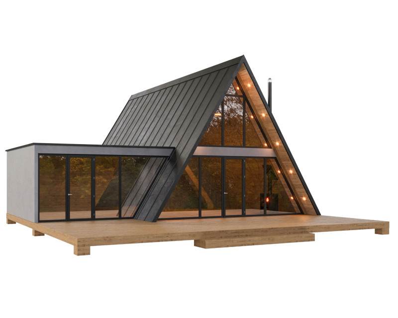 A-frame house 2 Model 3D .c4d .max .obj .3ds .fbx .stl .blend 