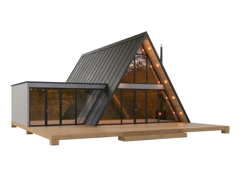 Casa de estrutura em A 2 Modelo 3D