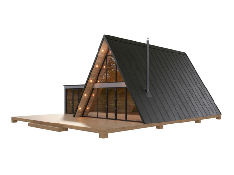 A-frame house 2 Model 3D