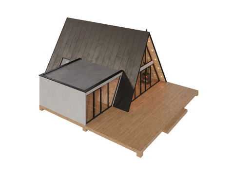A-frame house 2 Model 3D