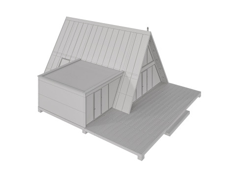 A-frame house 2 Model 3D
