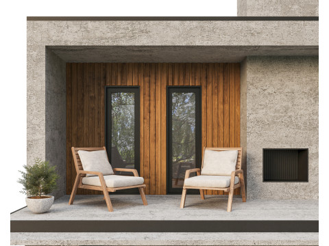 Modern single-story house 4 3D Model
