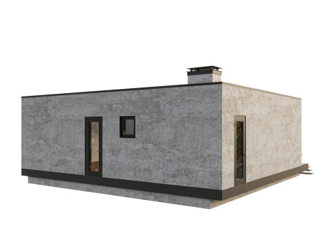 Modern single-story house 4 3D Model