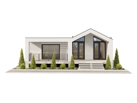 Modern single-story house 5 3D 모델