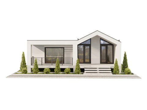 Modern single-story house 5 3D Model
