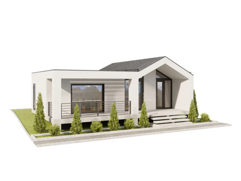 Modern single-story house 5 3D Model