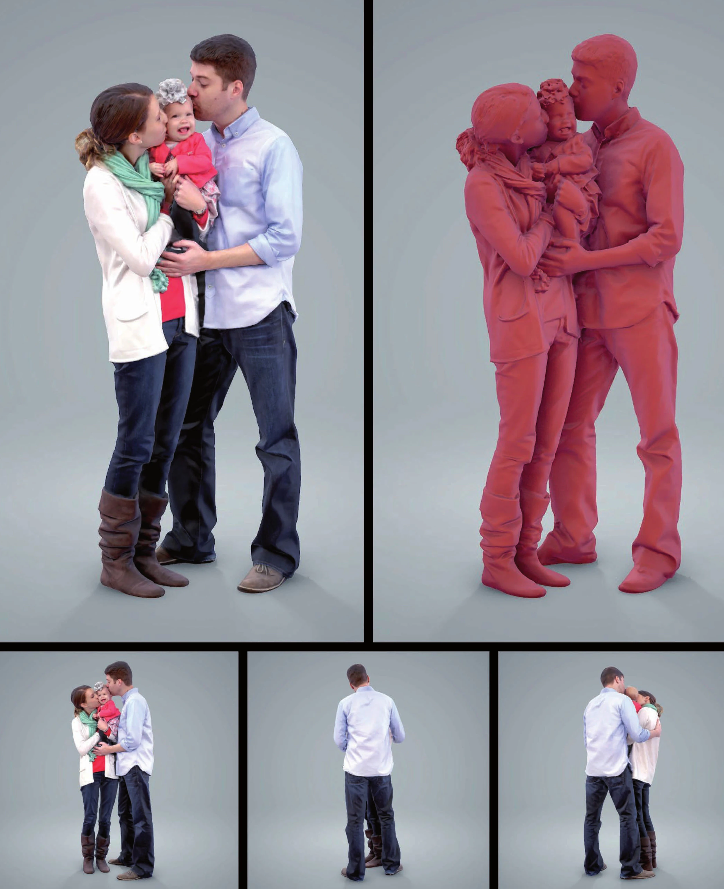 PEOPLE FAMILY MODEL 3D Model .c4d .max .obj .3ds .fbx .stl .blend 
