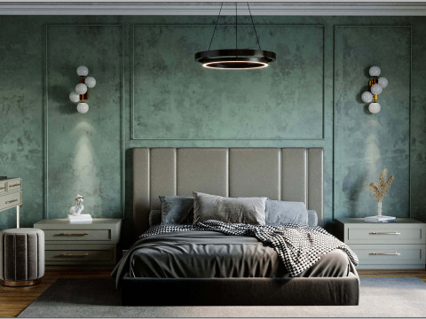 Luxury Bedroom Interior 3dsMax 2020 with Corona Render Modelo 3D