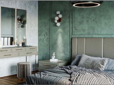 Luxury Bedroom Interior 3dsMax 2020 with Corona Render Model 3D