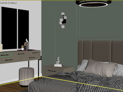 Luxury Bedroom Interior 3dsMax 2020 with Corona Render Model 3D