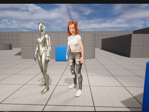 Cartoon Rigged lovely Girl semi-realism 3D Low-poly 3Dモデル