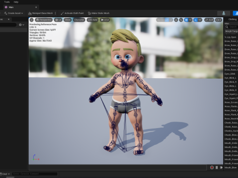 Rigged Boy Little Kid Stylized Anatomy 3Dモデル