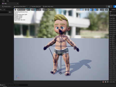 Rigged Boy Little Kid Stylized Anatomy 3D Model