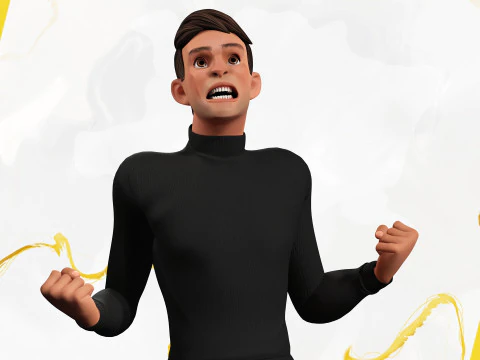 Stylized Young Male 3D Character for Animation 3D Model
