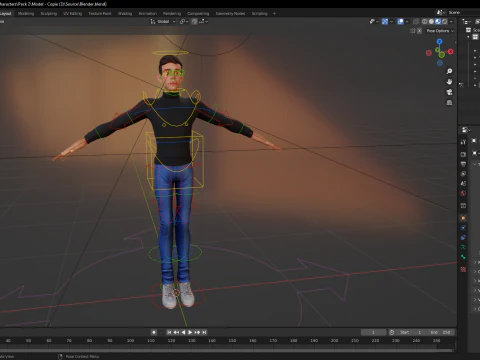 Stylized Young Male 3D Character for Animation 3D Model