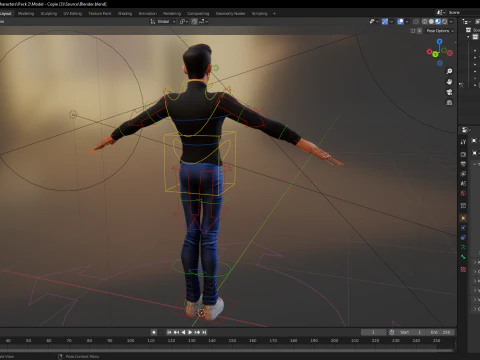 Stylized Young Male 3D Character for Animation 3D Model