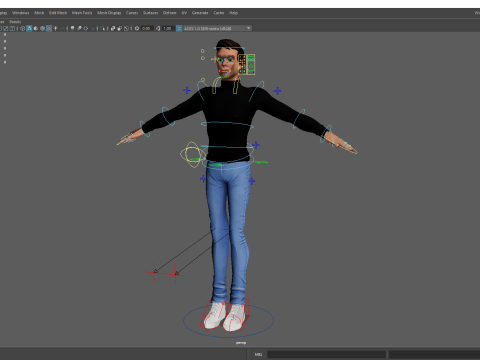 Stylized Young Male 3D Character for Animation 3D Model