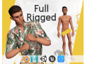 Cartoon Man Dancing stylized human 3D Modell