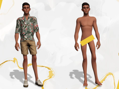 Cartoon Man Dancing stylized human 3D Model